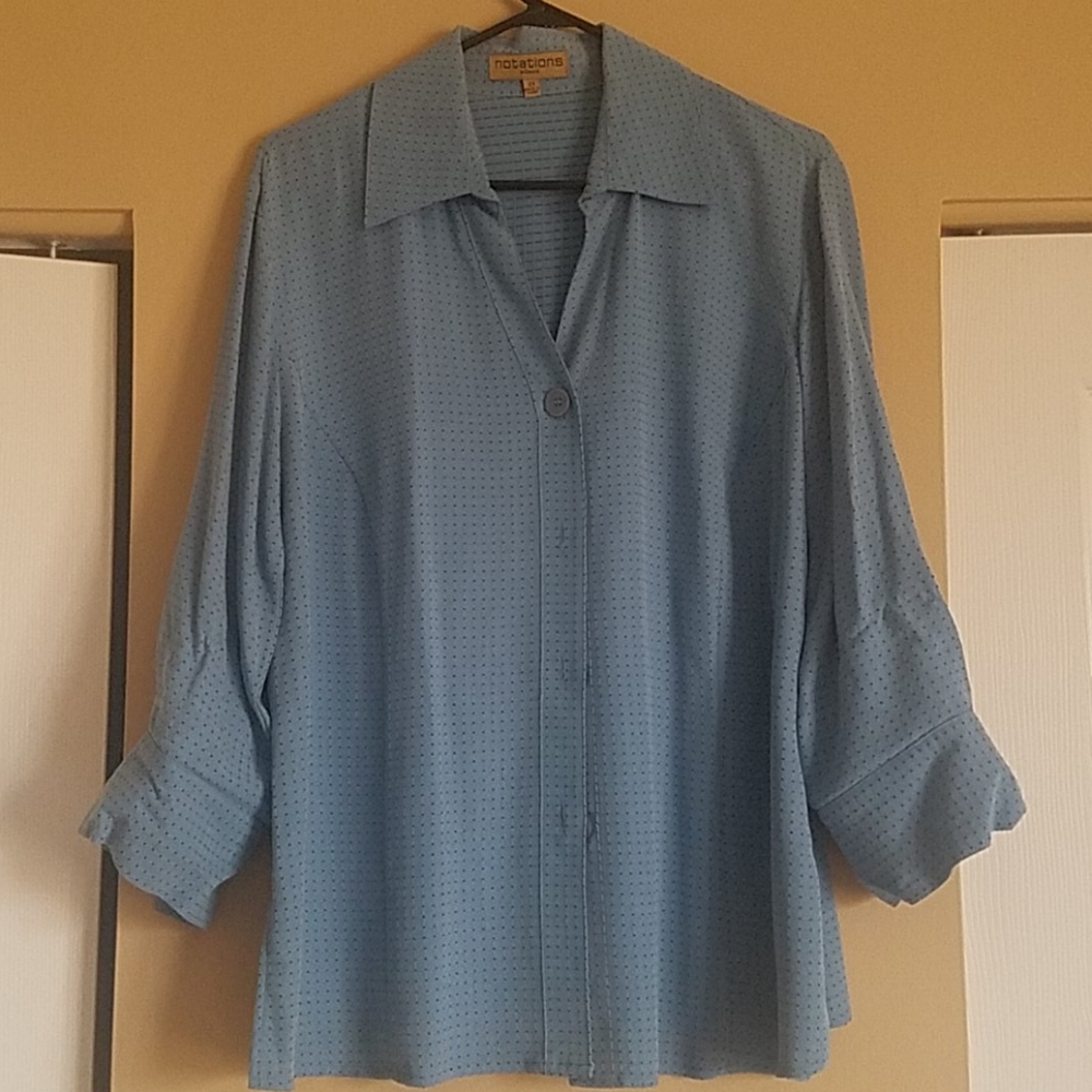 Long sleeve button down great for casual work days